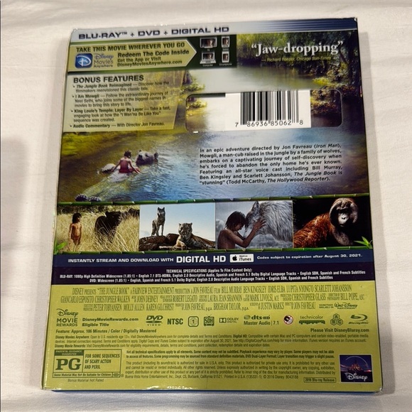 7 MOVIES/50$ The Jungle Book Blu-ray Disc - Picture 2 of 6